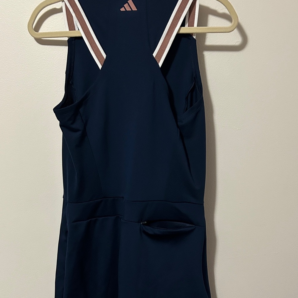 Adidas golf‎ Navy Mini Dress with Striped Shoulders - Picture 5 of 5